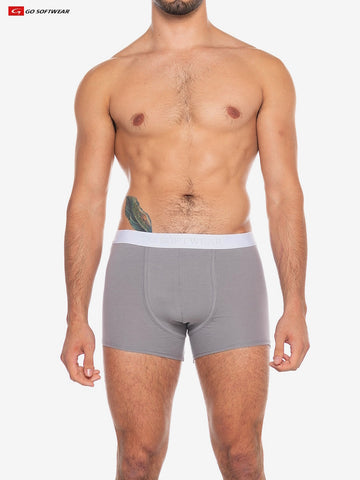 boost padded butt boxer brief, front view, color pewter