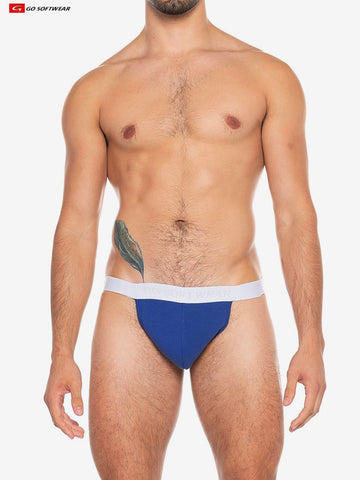 boost padded jockstrap, front view, color royal