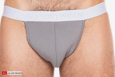 boost padded jockstrap, close-up view, color pewter