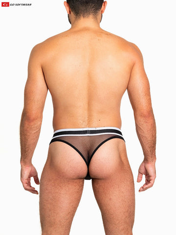 Sheer Mesh Scoop Thong