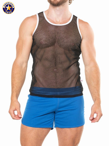 A J Physique Mesh Tank Top