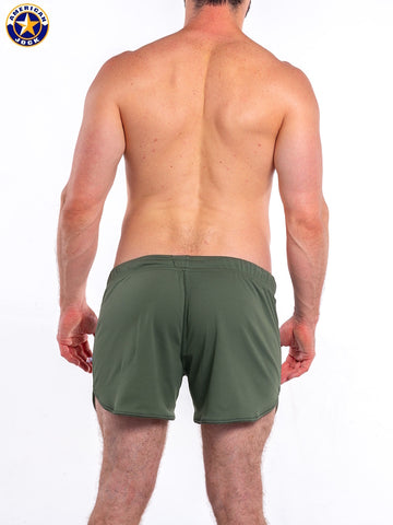 A J Gym Short with Built-in Jockstrap