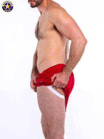 A J Gym Short with Built-in Jockstrap